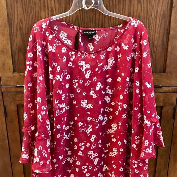 Lane Bryant Magenta Blouse - Picture 3 of 4